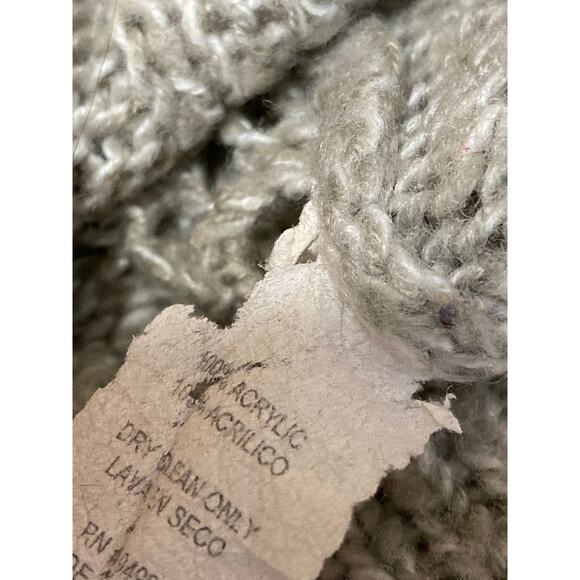 Forever Beige Cable Knit Collared Long Sleeve Button Down Jacket Sweater Top S - Picture 4 of 4